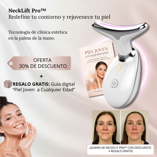 Mireal Essence – NeckLift Pro™ Masajeador Facial y de Cuello Anti-Edad.