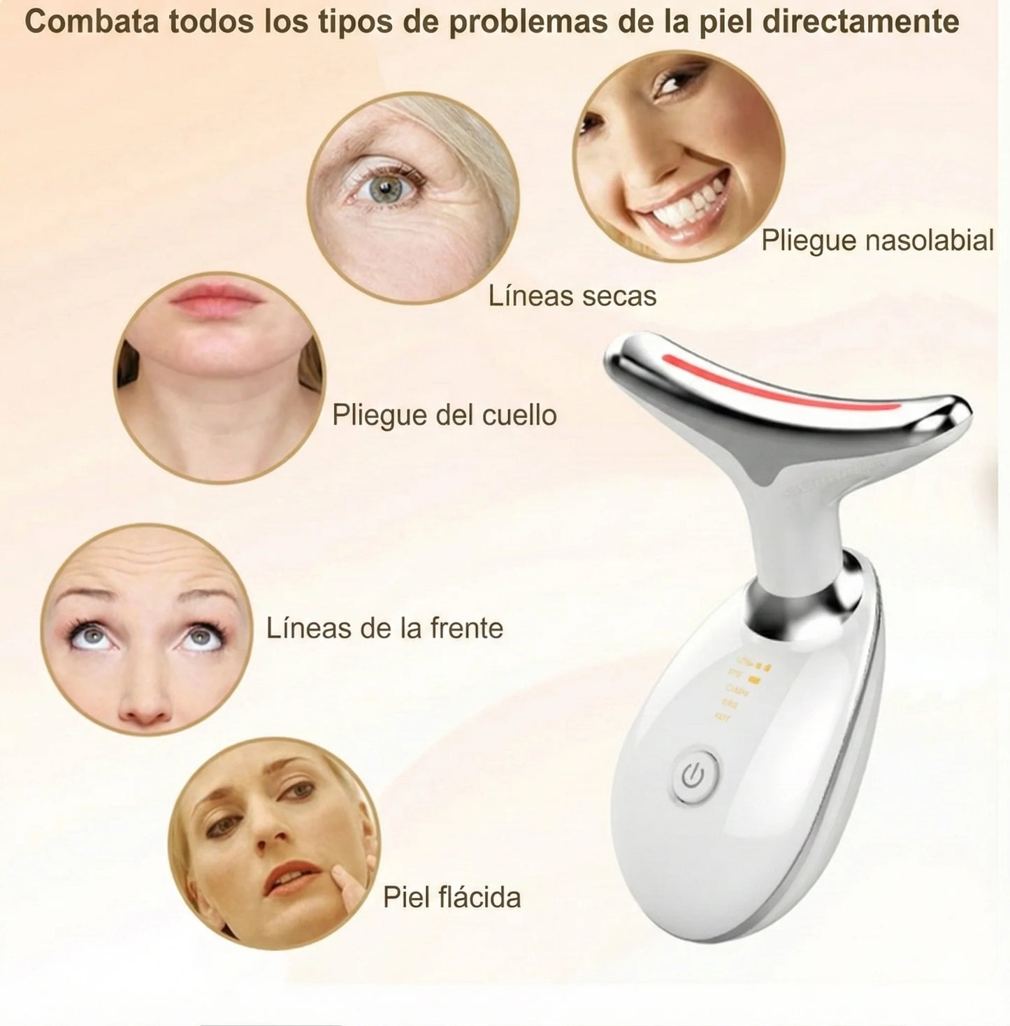 Mireal Essence – NeckLift Pro™ Masajeador Facial y de Cuello Anti-Edad.